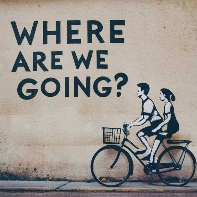 grafika AI street-art Dokąd Zmierzamy?