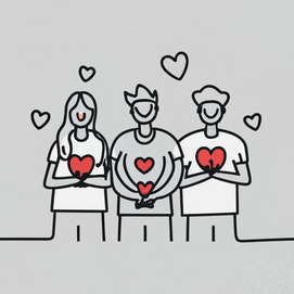 grafika AI OneLineArt Fundacja Wolontariat