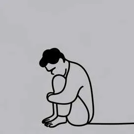 grafika AI OneLineArt Depresja i lęki