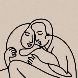 grafika AI OneLineArt Związki Relacje